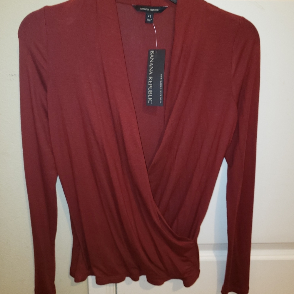 Banana Republic V Neck Blouse NWT